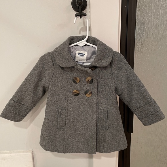 Old Navy Gray Pea Coat - Picture 1 of 5